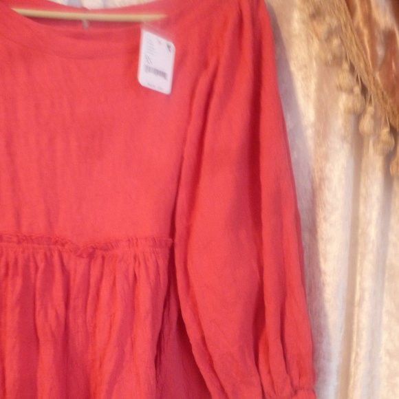 - Sale - Free People Sexy Wide Romper w/ long  Ballons puff sleeves NEW Ru… - Picture 5 of 14